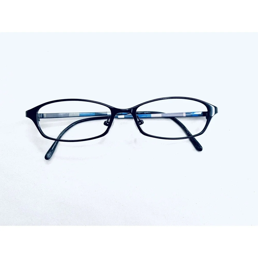 Kate Spade NY Black Metal Retro Cat Eye Eyeglasses Italy 50 15 135
